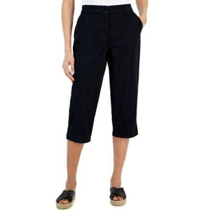 Karen Scott Women's Black Comfort Waist Capri Pants NWT